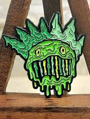 WEEN Pin Melting Boog Enamel Pin Diverse Medium Designs Green Boognish W/ Glow